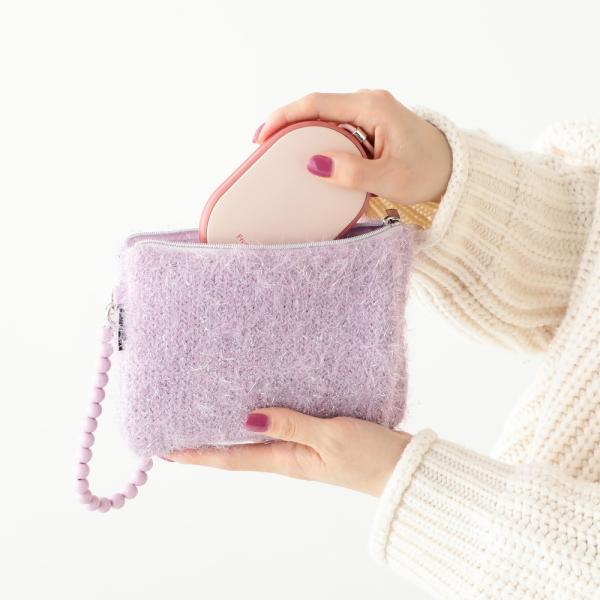 Francfranc　両手を温められるカイロポーチ　パープル