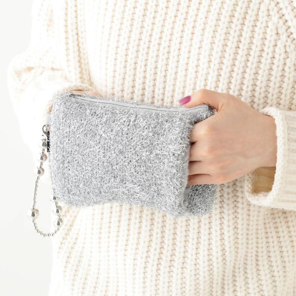 Francfranc　両手を温められるカイロポーチ　シルバー