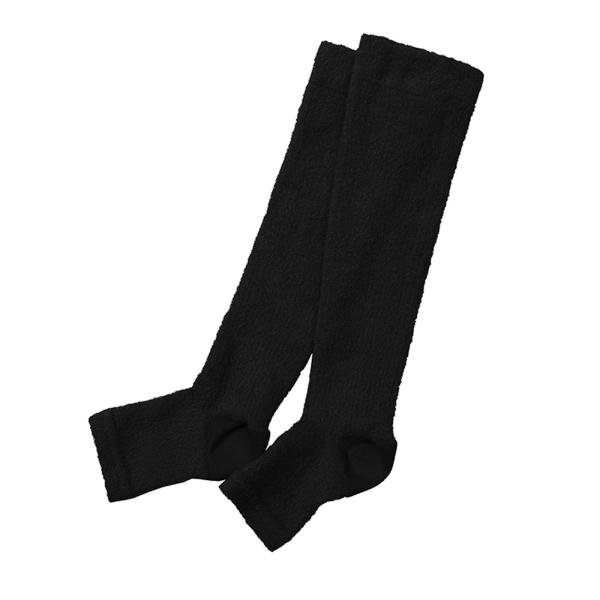 ふわりぃスリム かかと保湿ソックス　ブラック