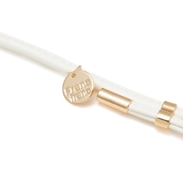 Francfranc　フレ ネックストラップ シンプル ホワイト