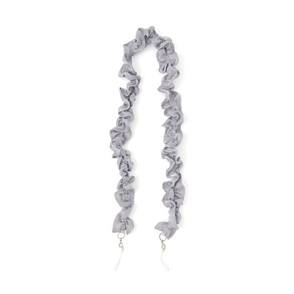 Francfranc　フレ ネックストラップ フリル グレー