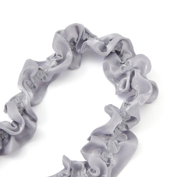 Francfranc　フレ ネックストラップ フリル グレー