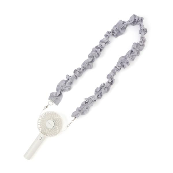 Francfranc　フレ ネックストラップ フリル グレー