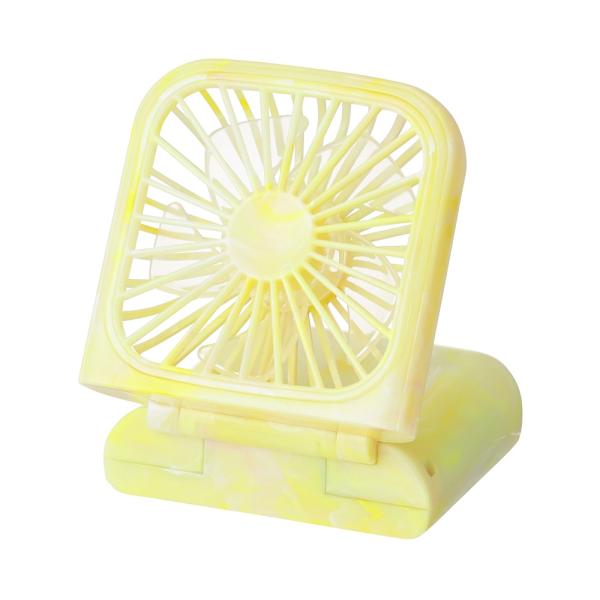 Francfranc　フレ スマートハンディファン シアーマーブル イエロー