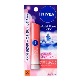 ニベア モイストピュアカラーリップ　アプリコットピンク　