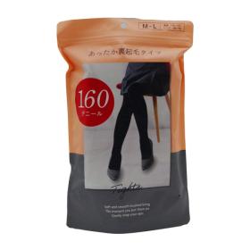 グローバル・ジャパン あったか裏起毛タイツ　160デニール　M-L　ブラック