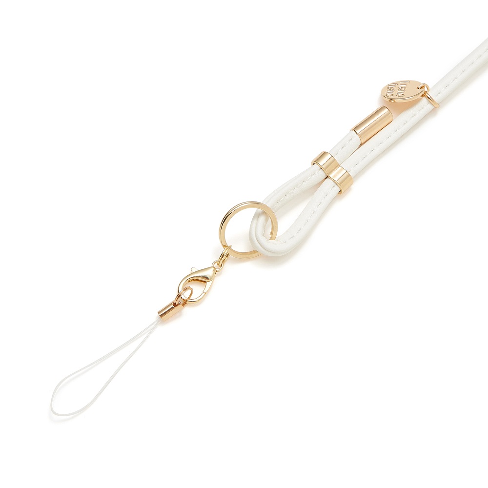 Francfranc　フレ ネックストラップ シンプル ホワイト