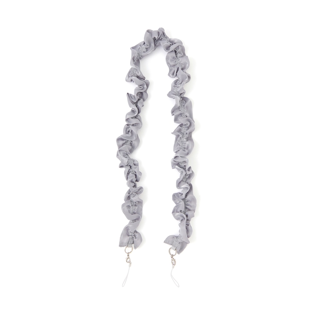Francfranc　フレ ネックストラップ フリル グレー