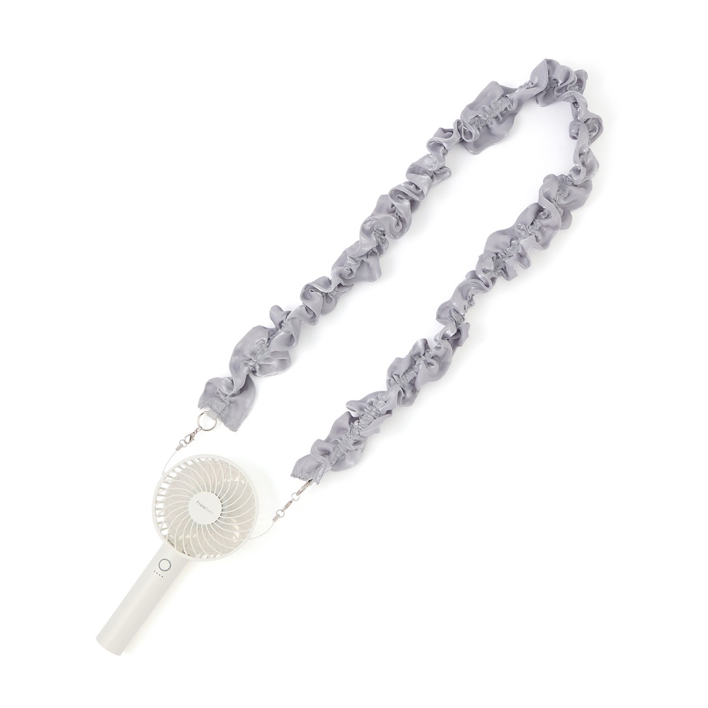 Francfranc　フレ ネックストラップ フリル グレー