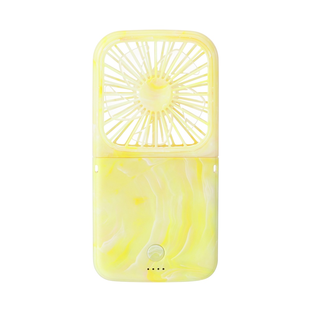 Francfranc　フレ スマートハンディファン シアーマーブル イエロー