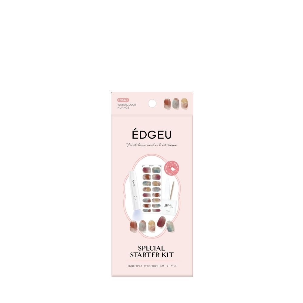 EDGEU スターターキットA(WATERCOLOR　NUANCE　16pcs+UV&LEDライト)